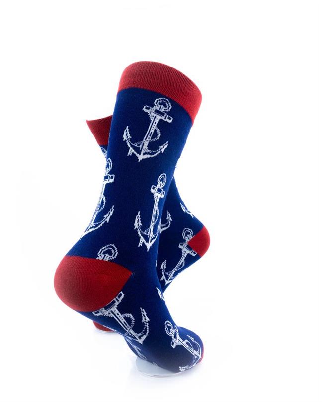 cooldesocks anchor blue crew socks right view image
