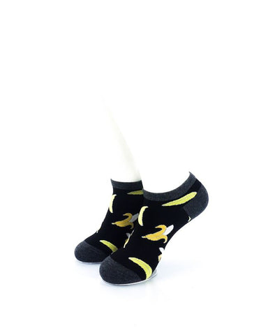 cooldesocks banana black liner socks front view image