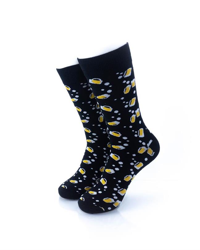 cooldesocks beer pints crew socks front view image