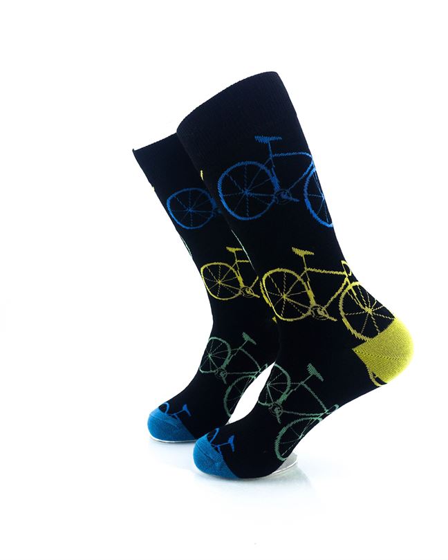 cooldesocks bicycle crew socks left view image