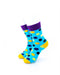 cooldesocks big dot blue purple quarter socks front view image
