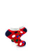 cooldesocks big dot red gray ankle socks right view image