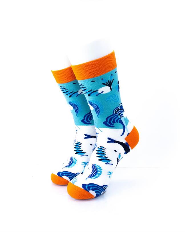 cooldesocks blue ocean crew socks front view image