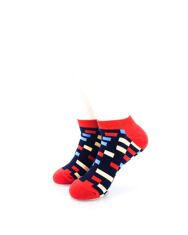 cooldesocks brick breaker red ankle socks front view image