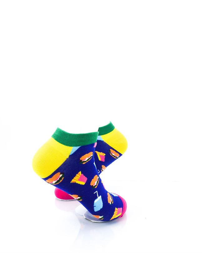 cooldesocks burger fries colorful ankle socks right view image