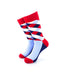 cooldesocks checkered neo red crew socks front view image