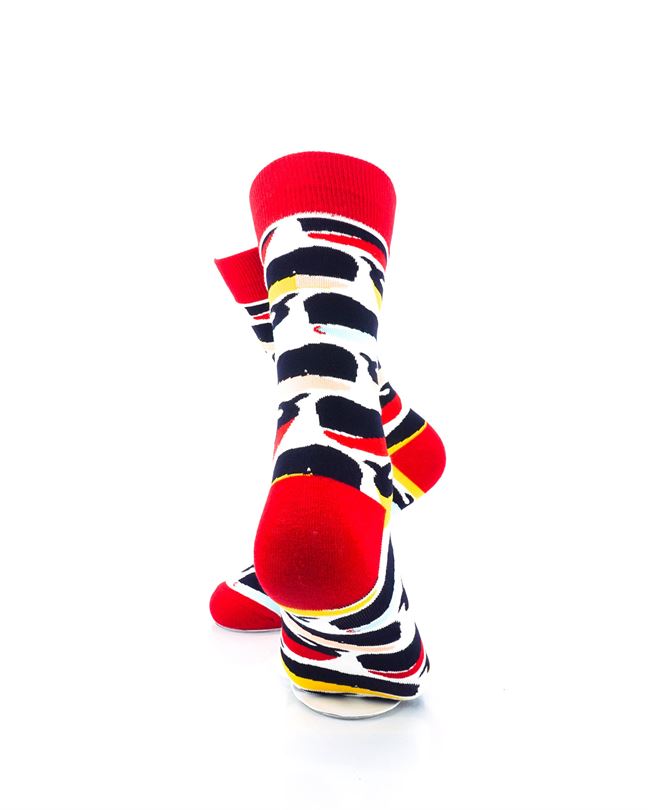 cooldesocks colorful whales crew socks rear view image