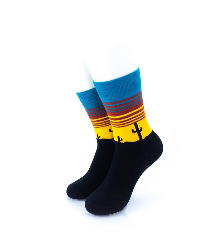 cooldesocks desert sunset quarter socks front view image