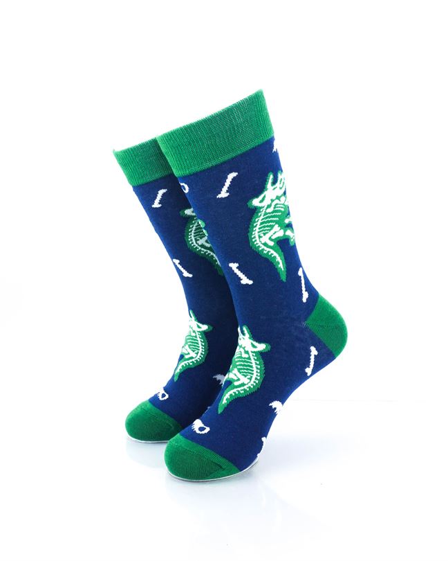 cooldesocks dino bones crew socks front view image