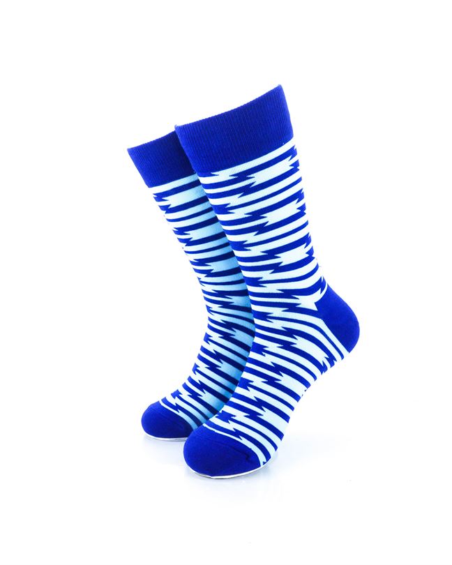cooldesocks electric blue crew socks front view image