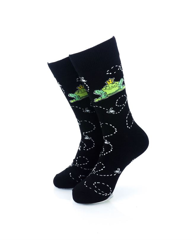 cooldesocks frog prince crew socks front view image