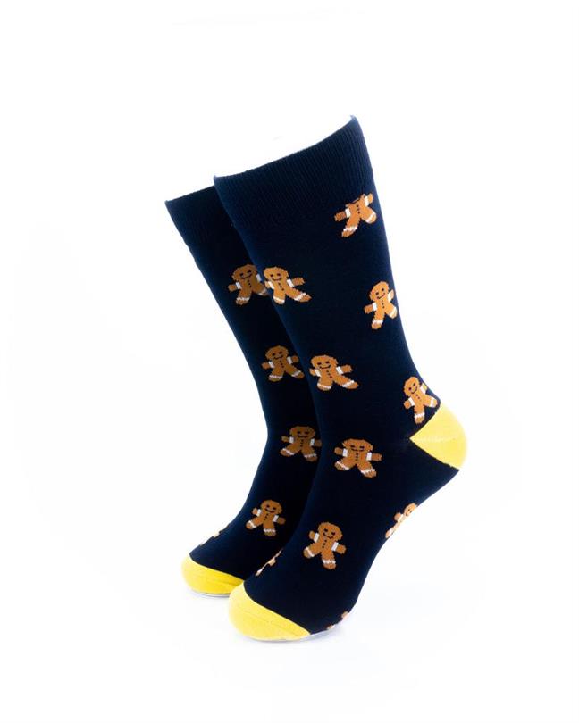 cooldesocks gingerbread man crew socks front view image