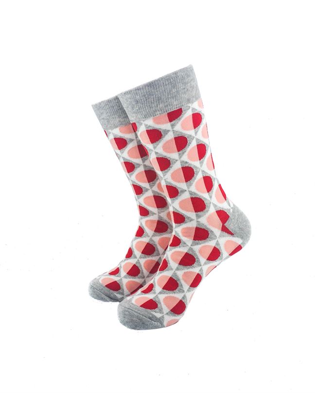 Grey Red Dots