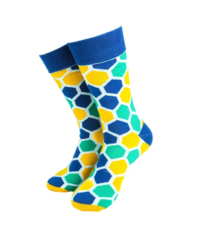 Hexagons Blue Green Yellow