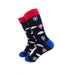 cooldesocks hot air balloons red blue crew socks left view image