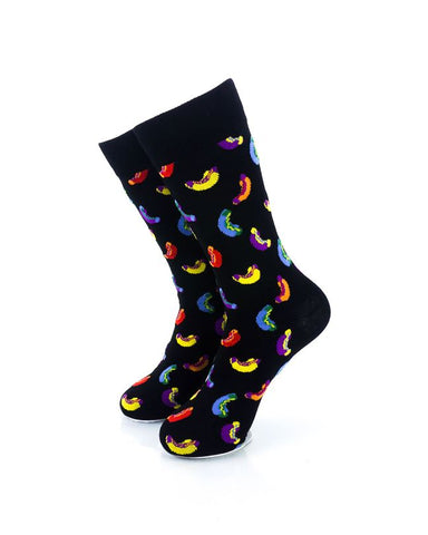 cooldesocks hot dogs colorful crew socks front view image