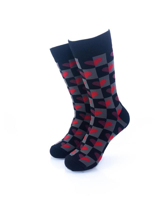 cooldesocks love dark pattern crew socks front view image