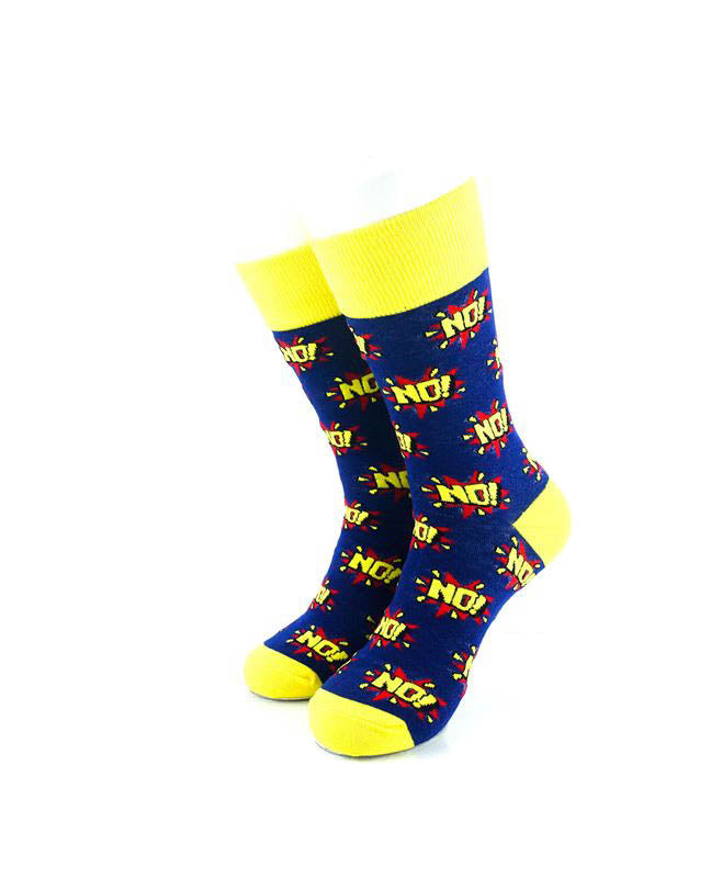 cooldesocks no no no crew socks front view image