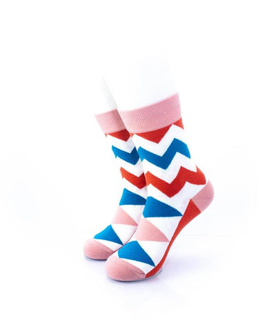 cooldesocks old school zig zag quarter socks front view image