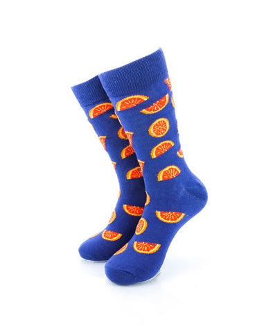 cooldesocks orange slices crew socks front view image