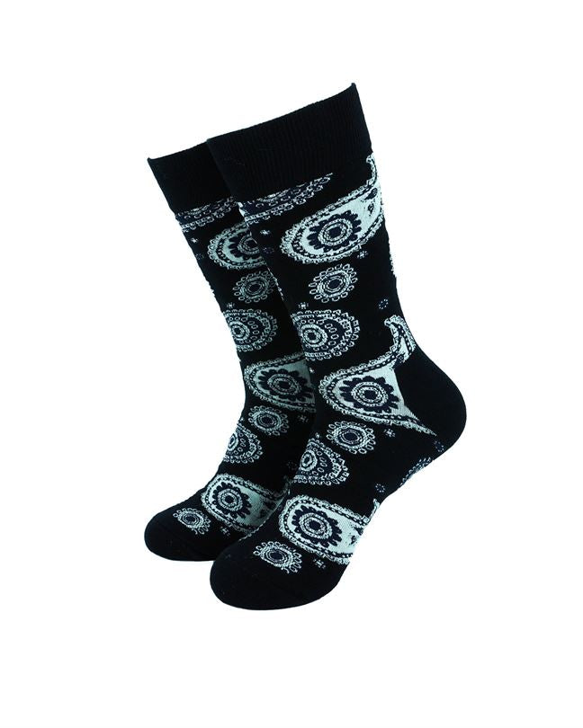 Paisley Black White Blue