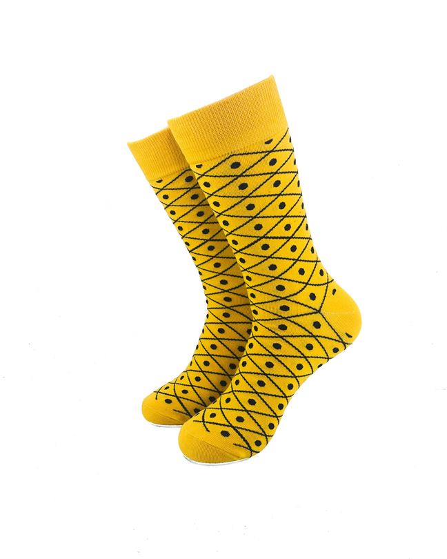 cooldesocks pineapple skin crew socks front view image