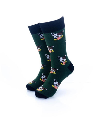 cooldesocks pitbull puppies crew socks front view image