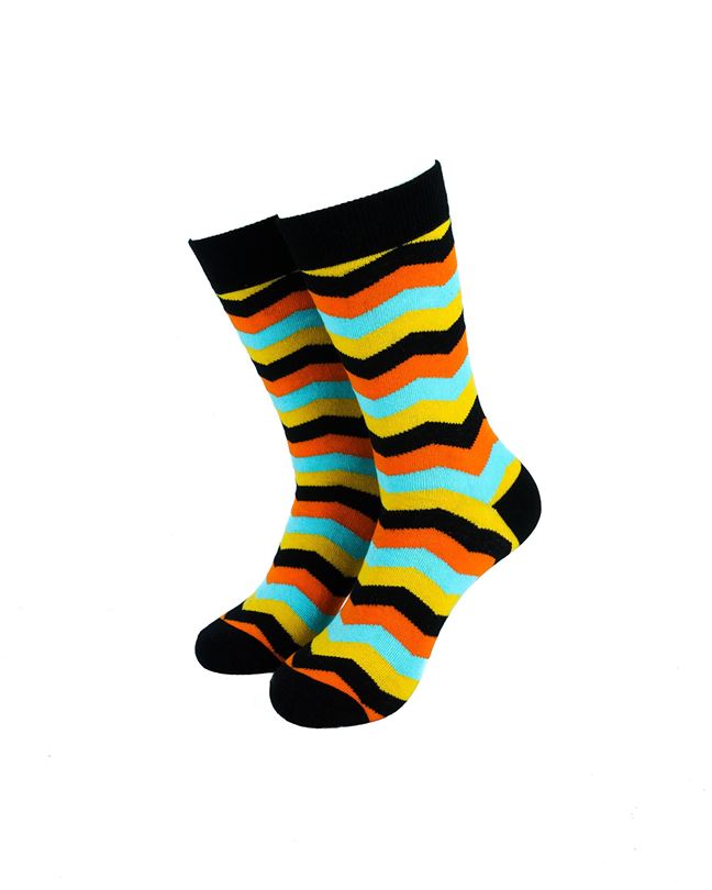 Retro Zig Zag Blue Orange