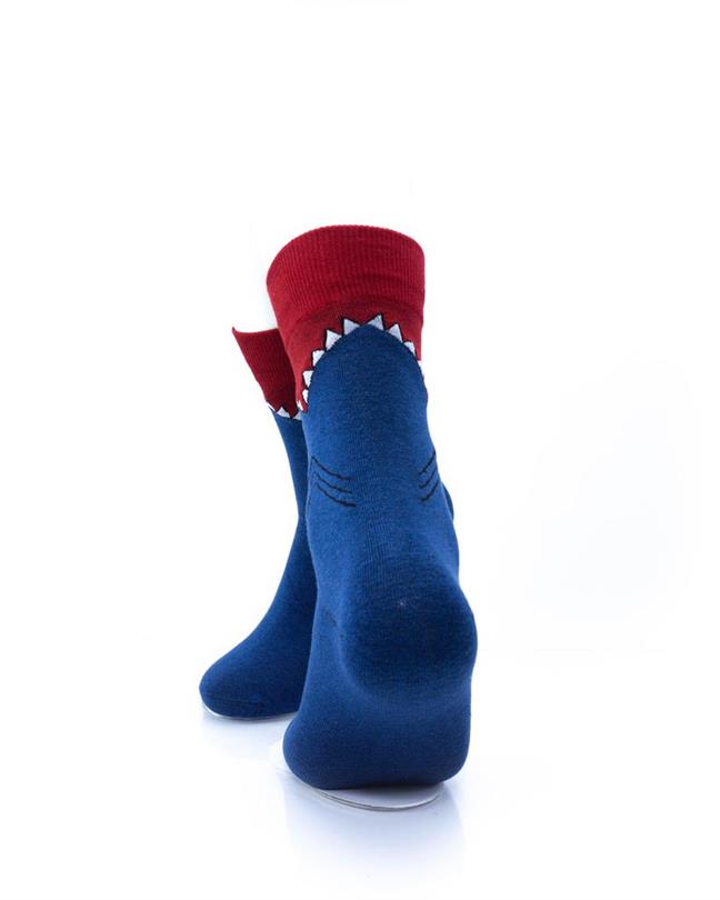 cooldesocks shark bite quarter socks rear view image