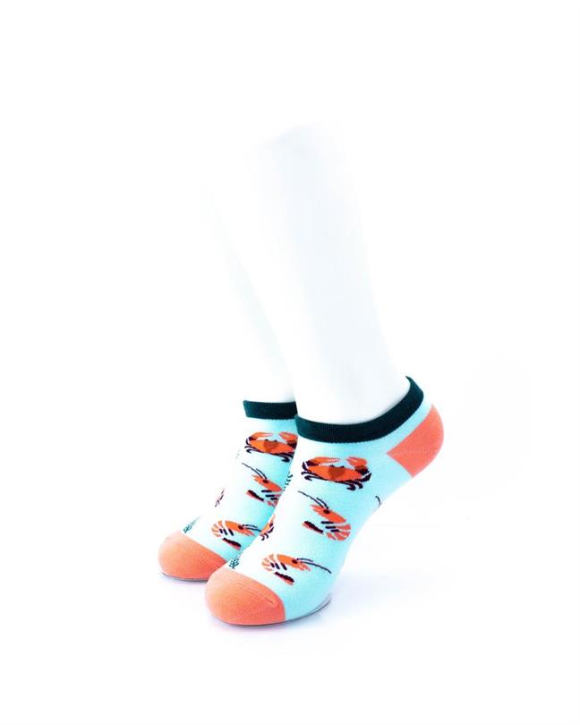 cooldesocks shrimp seafood ankle socks front view image