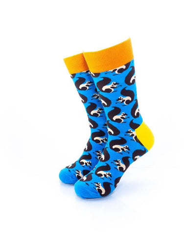 cooldesocks squirrel print crew socks front view image