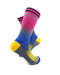 cooldesocks striped retro yellow blue pink crew socks right view image