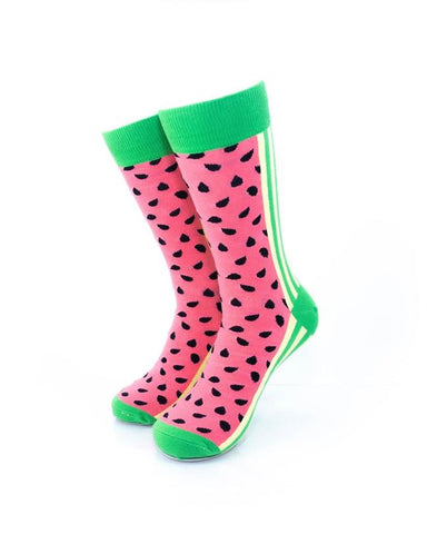 cooldesocks watermelon crew socks front view image