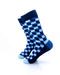 cooldesocks 3d cubes blue crew socks left view image