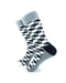 cooldesocks 3d cubes grey crew socks left view image