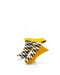cooldesocks 3d cubes radiant orange ankle socks left view image