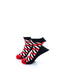 cooldesocks 3d cubes red black ankle socks left view image
