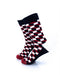 cooldesocks 3d cubes red black crew socks left view image