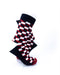 cooldesocks 3d cubes red black crew socks right view image