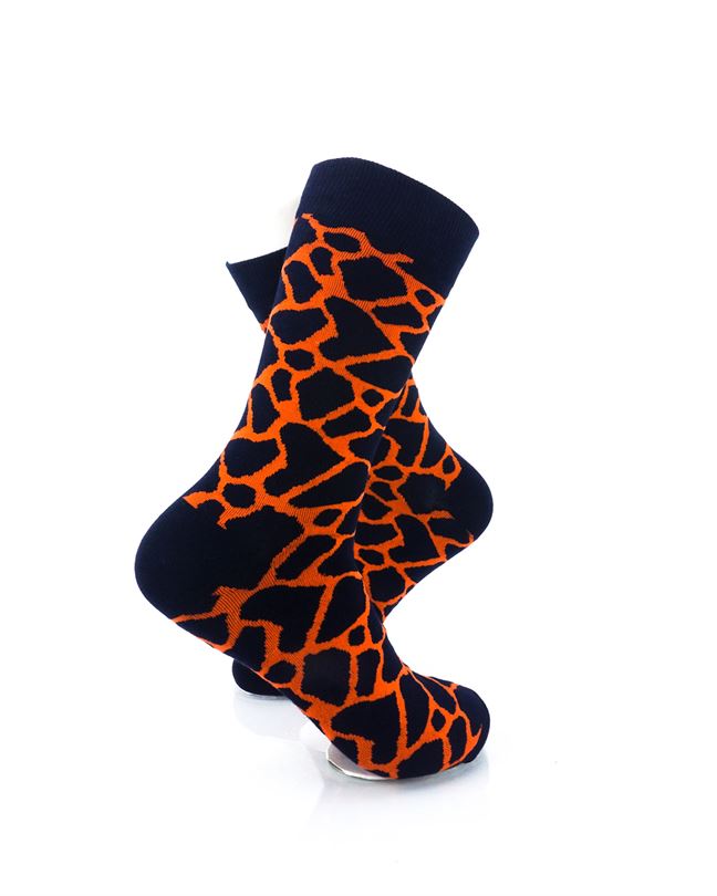 cooldesocks animal pattern giraffe crew socks right view image