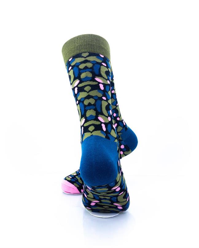 cooldesocks army pink crew socks rear view image