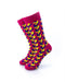 cooldesocks arrow raspberry crew socks front view image