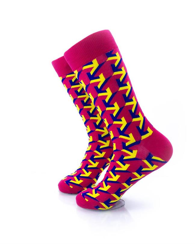 cooldesocks arrow raspberry crew socks left view image