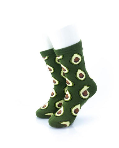 cooldesocks avocado quarter socks front view image