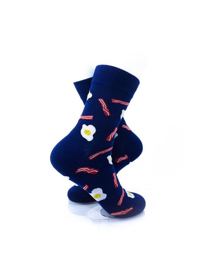 cooldesocks bacon and egg quarter socks right view image