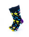 cooldesocks balloon party black crew socks front view image