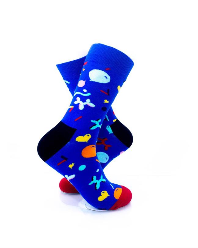 cooldesocks balloon party blue crew socks right view image