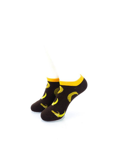 cooldesocks banana brown liner socks front view image