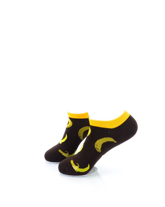 cooldesocks banana brown liner socks left view image