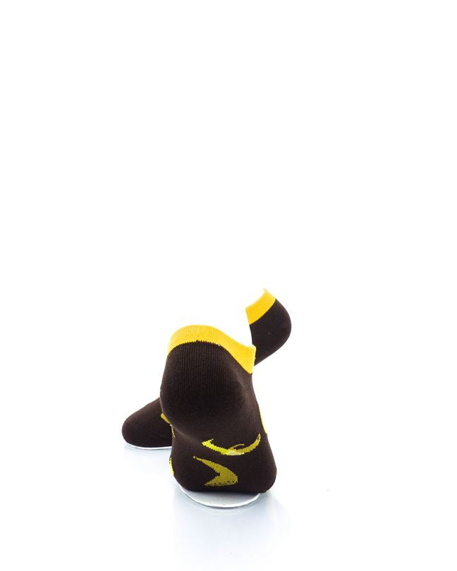 cooldesocks banana brown liner socks rear view image